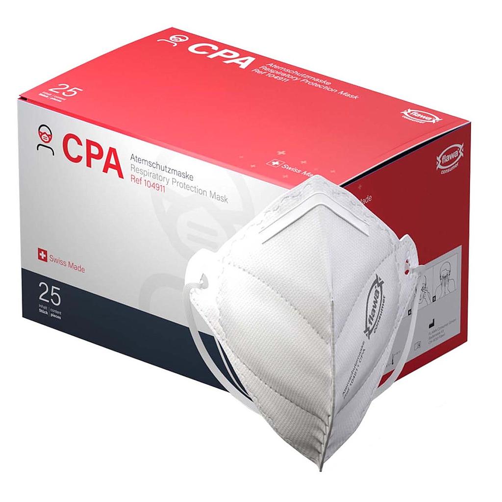 FLAWA Corona Pandemie Atemschutzmaske CPA  (FFP2-Standard), 25 Stück
