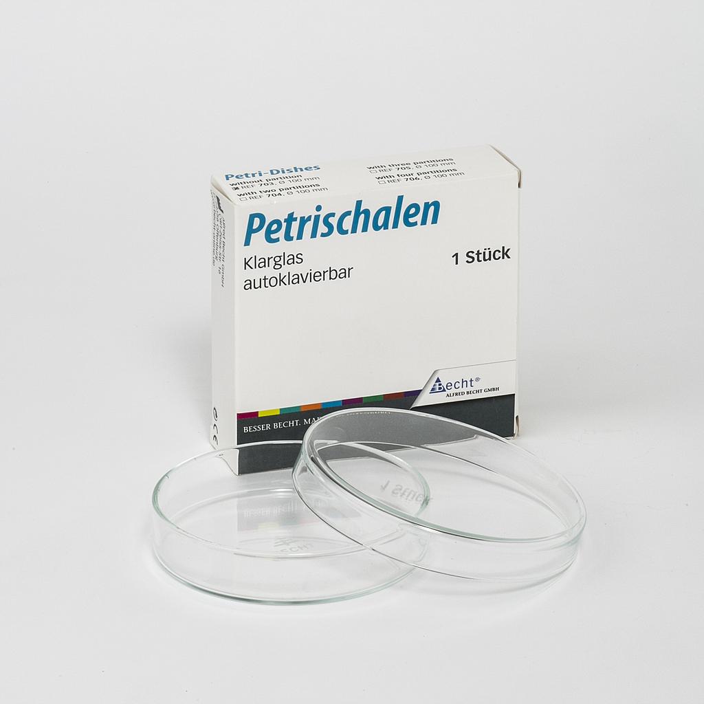 Becht Petri-Schale Ø 100 mm, Höhe 20 mm