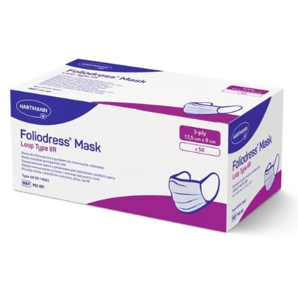 IVF Hartmann Foliodress® Mask Loop Typ IIR, Mund- und Nasenschutzmaske, 50 Stück