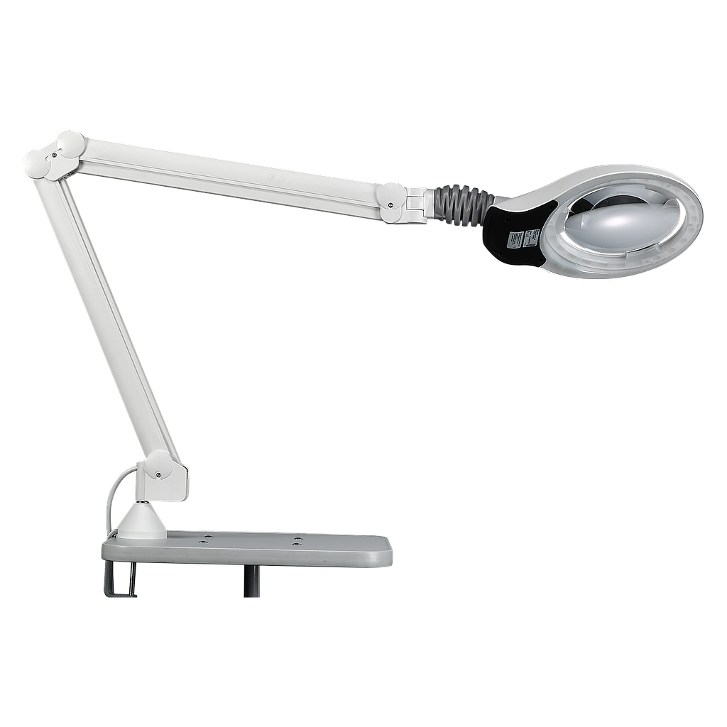 Luxo Circus LED weiss 230V/50Hz, 4000K, 3.5 Dioptrien, mit Schuko Stecker für GERLACH TECHNIK Arbeitstische 