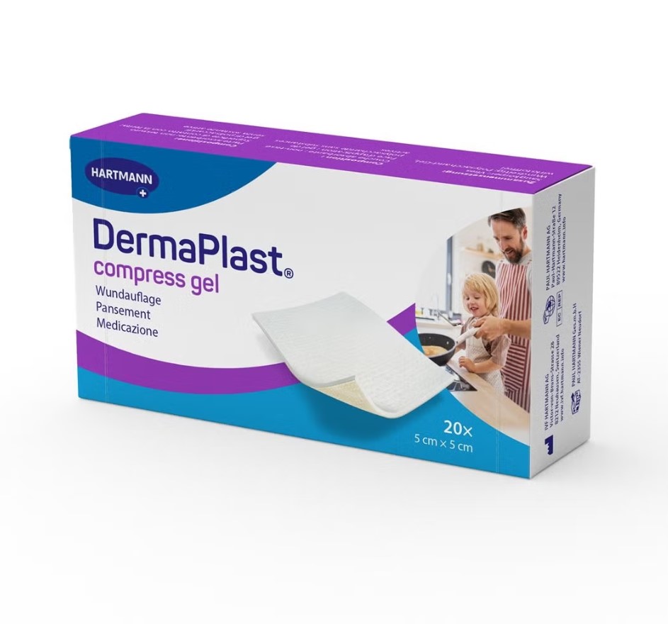 IVF Hartmann DermaPlast® Compress Gel (ex. Comprigel) Wundauflage 5 cm x 5 cm