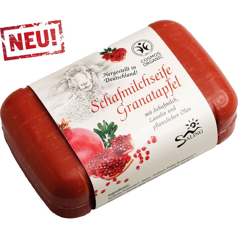 Schafmilchseife Granatapfel von Saling, 100 g