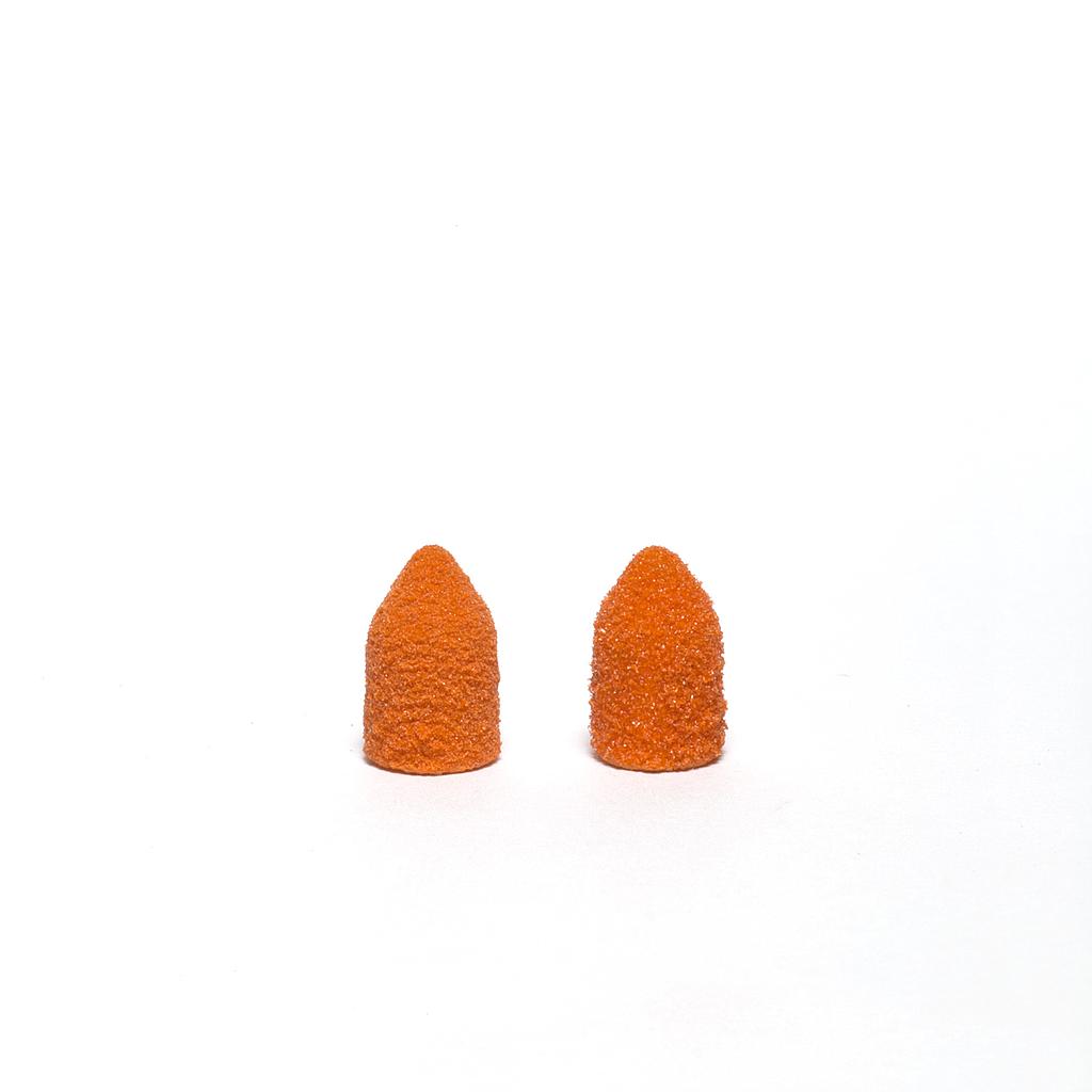 Lukas Schleifkappen PODO Ø 7 mm orange, spitz, 10 Stück