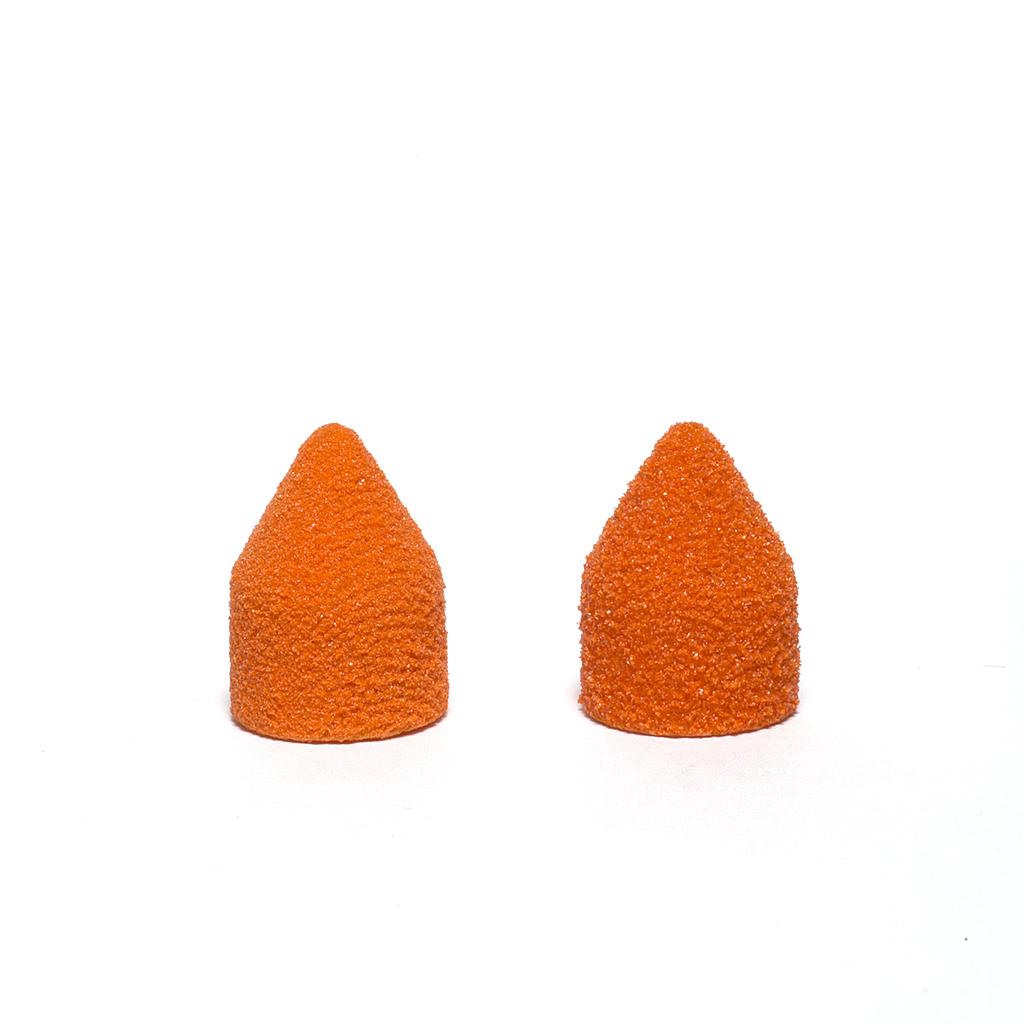 Lukas Schleifkappen PODO Ø 13 mm orange, spitz, 10 Stück