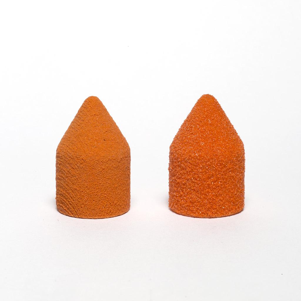 Lukas Schleifkappen PODO Ø 16 mm orange, spitz, 10 Stück