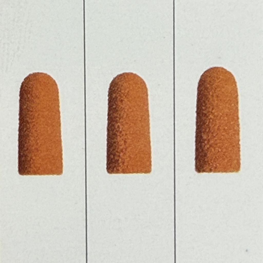 Lukas Schleifkappen PODO Ø 5 mm orange, konisch, empfohlene Drehzahl 7-10 kU/min, 10 Stück