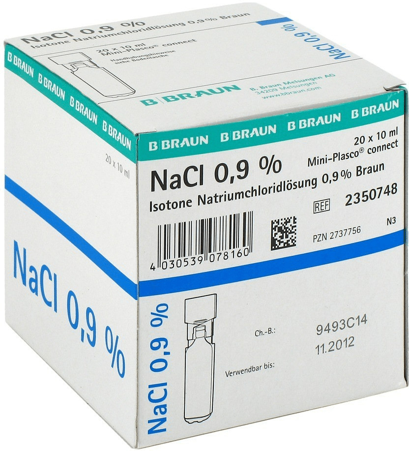 Mini-Plasco® Medical Kochsalzlösung NaCl 0.9%, 20 x 10 ml (connect)