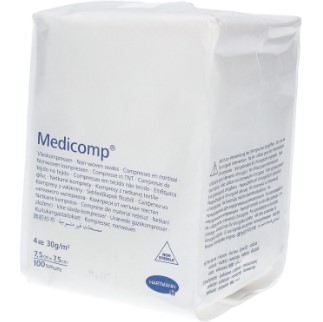 IVF Hartmann Medicomp extra S30 6-fach, Vliesstoffkompresse 7.5 x 7.5 cm, 100 Stück