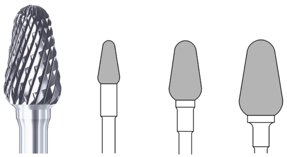 Busch Hartmetall-Fräser 424X, mittlere X-Verzahnung, 1 Stück