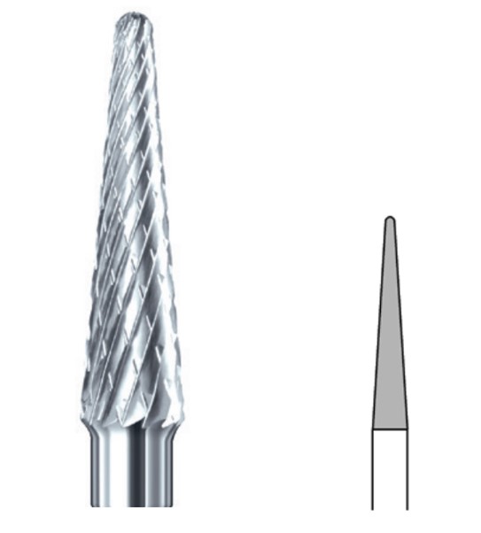Busch Hartmetall-Fräser 432X, 023, mittlere X-Verzahnung, 1 Stück