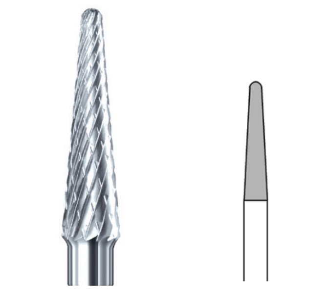 Busch Hartmetall-Fräser 433X, 023, mittlere X-Verzahnung, 1 Stück