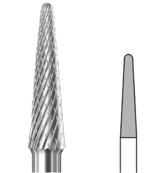 Busch Hartmetall-Fräser 433FX, 023, feine X-Verzahnung, 1 Stück