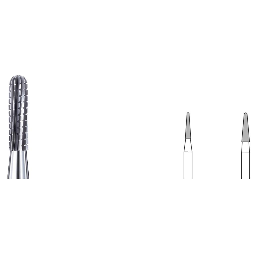 Busch MIDI Hartmetall-Fräser M433MQS, mittlere Verzahnung mit Querhieb, 2 Stück