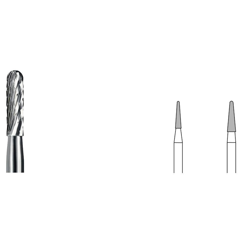 Busch MIDI Hartmetall-Fräser M433X, mittlere X-Verzahnung, 2 Stück