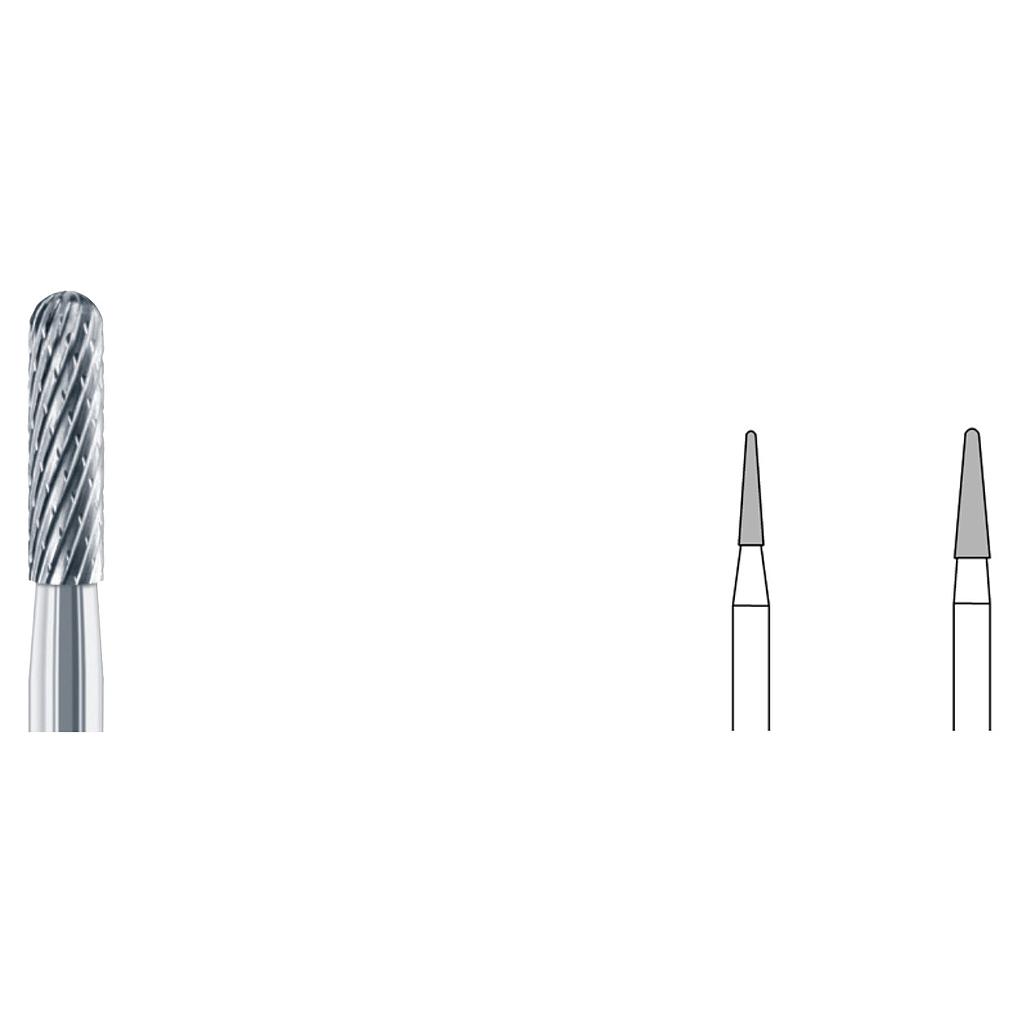 Busch MIDI Hartmetall-Fräser M433FX, feine X-Verzahnung, 2 Stück