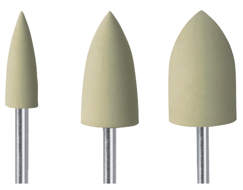 Busch Endpolierer 9622, SiC Silikon, Korngrösse fein, khaki, 6 Stück