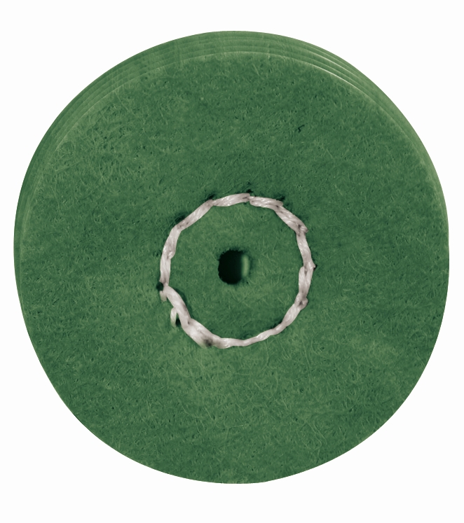 Busch Schwabbelscheibe 9544M, 220, grün, aus imprägnierter Baumwolle zur Vorpolitur, 2 Stück