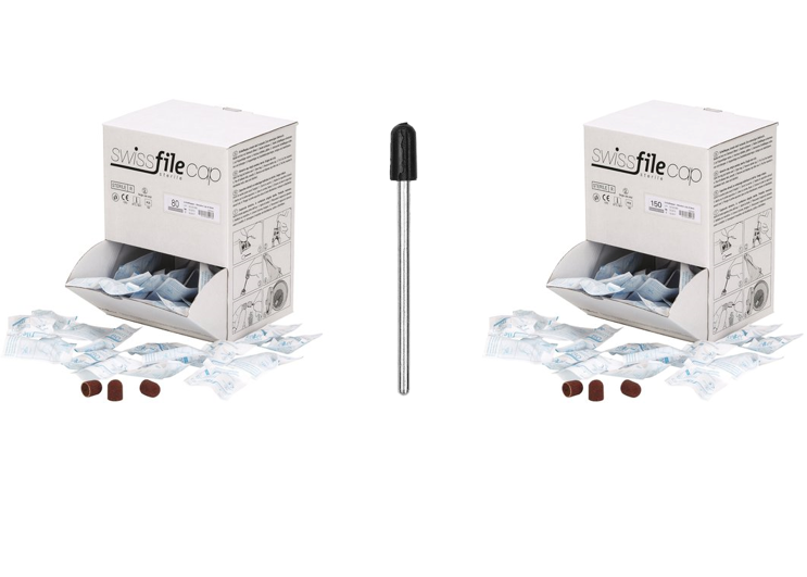SwissFileCap, Schleifkappe Ø 5 mm, rund, einzeln steril abgepackt, kein Medizinprodukt, 100 Stück