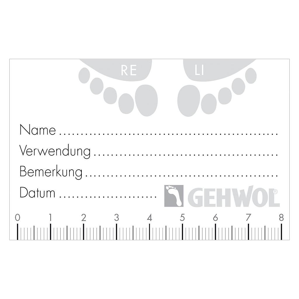 GEHWOL® Bogen Spangendokumentation