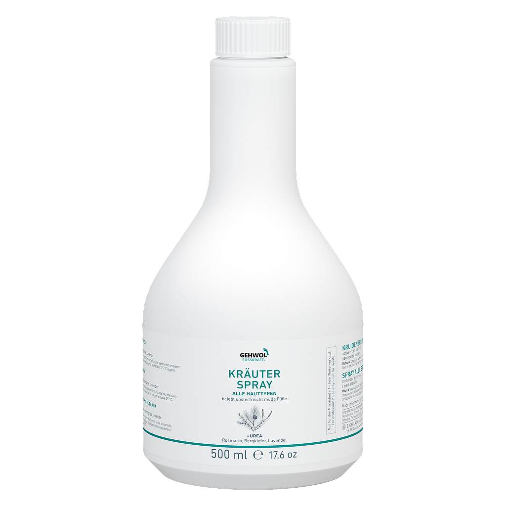 GEHWOL FUSSKRAFT® Kräuter Spray (Kräuterlotion) ohne Sprühkopf, D/GB/F/NL/I, 500 ml