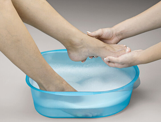 Fussbadewanne aus Kunststoff, Starterkit inkl. 20 Stück Einweg-Inlets