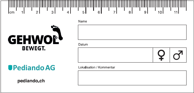 Pediando® Wundlineal - Memomind Haftnotiz,  25 Stück