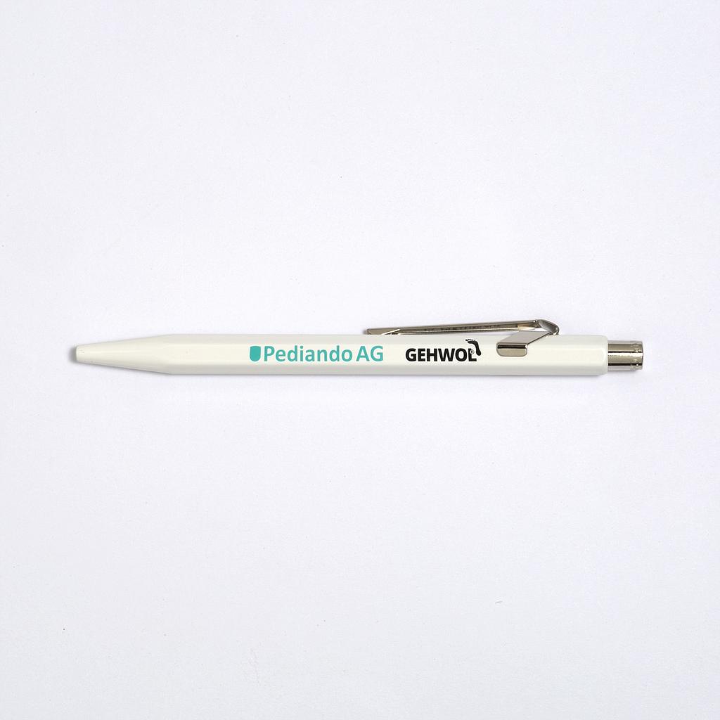 Caran d'Ache 849 Kugelschreiber weiss, 'Pediando AG / GEHWOL'