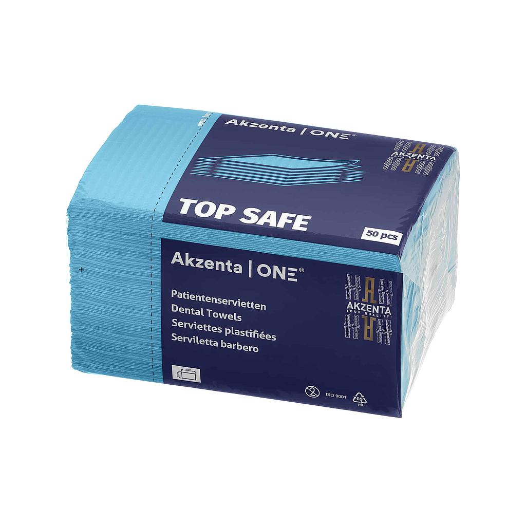 Akzenta® Top Safe Patientenservietten 33 x 45 cm, laguna blue, 3-lagig, Pack à 50 Stück