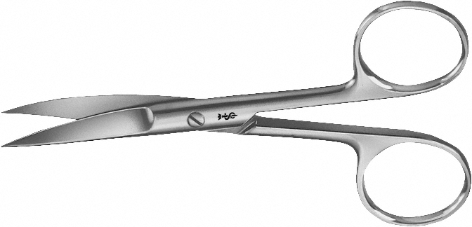 Aesculap® BC 441 R Chirurgische Schere, gebogen, standard, spitz/spitz, 11.5 cm
