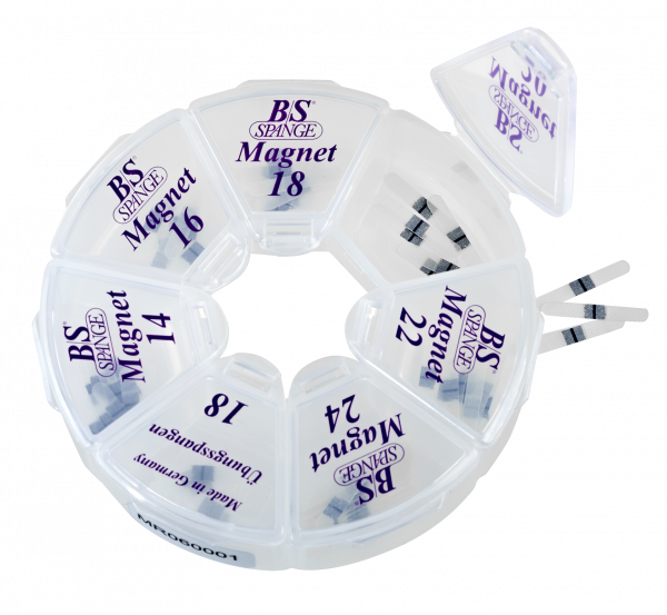 B/S Spange Magnet Rondell Profi (60 Spangen) mit Mittenmarkierung