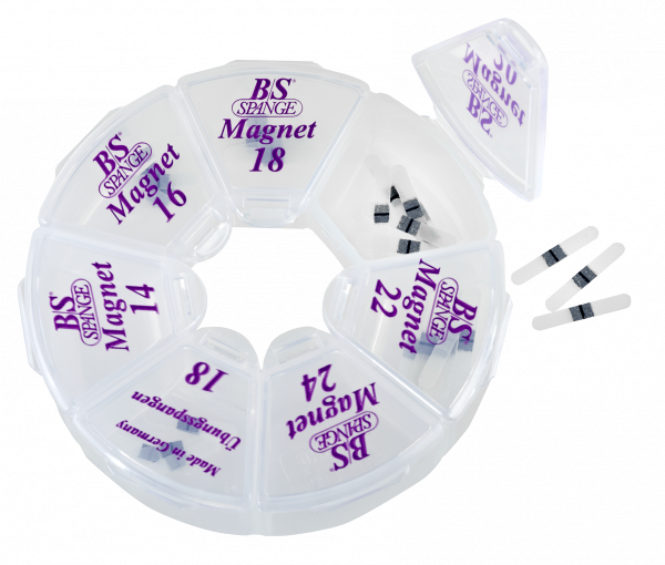 B/S Spange Magnet Rondell Starter (40 Spangen) mit Mittenmarkierung