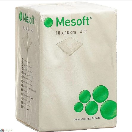 Mölnlycke Mesoft® unsteril 10 x 10 cm, pro Beutel à 100 Stück