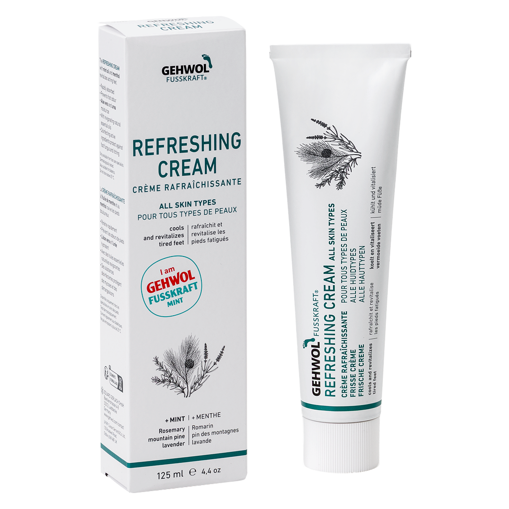 GEHWOL FUSSKRAFT® Crème Rafraîchissante (menthe), GW FK Frische Creme (mint), 125 ml GB/F/NL/D