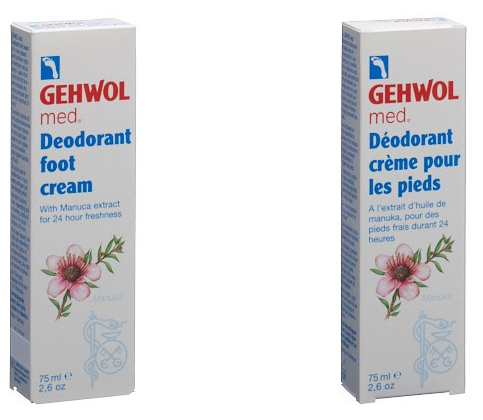 GEHWOL med® Déodorant crème pour les pieds, GW med® Fussdeo-Creme, 75 ml GB/F