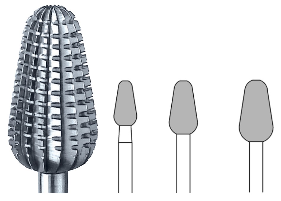 Busch Stahl-Fräser inox 85RS, Knospe mit Querhieb, 2 Stück