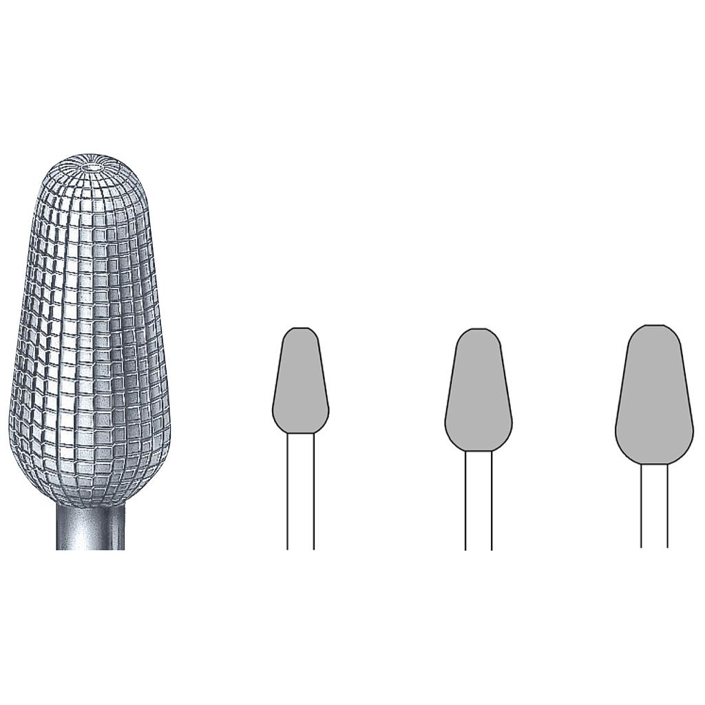 Busch Stahl-Fräser inox 95RS, Knospe fein mit Querhieb, 2 Stück