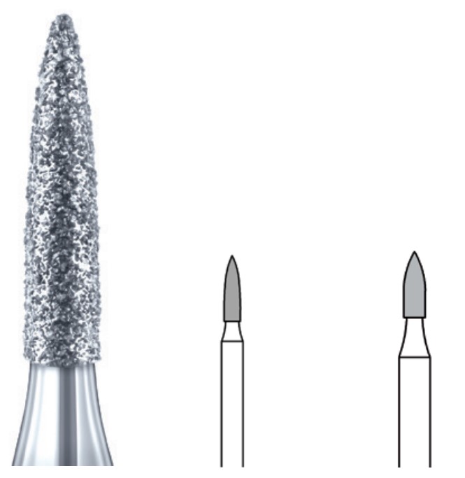 Busch Diamantschleifer 860, mittlere Körnung, 2 Stück
