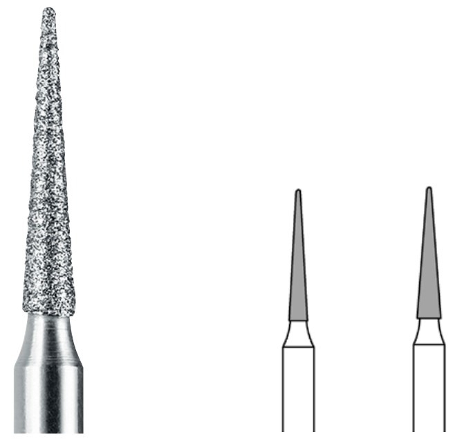 Busch Diamantschleifer 859, mittlere Körnung, 2 Stück
