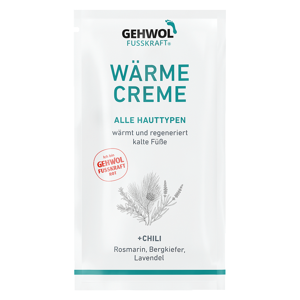 Probe GEHWOL FUSSKRAFT® Wärme Creme (Rot), Probe 5 ml