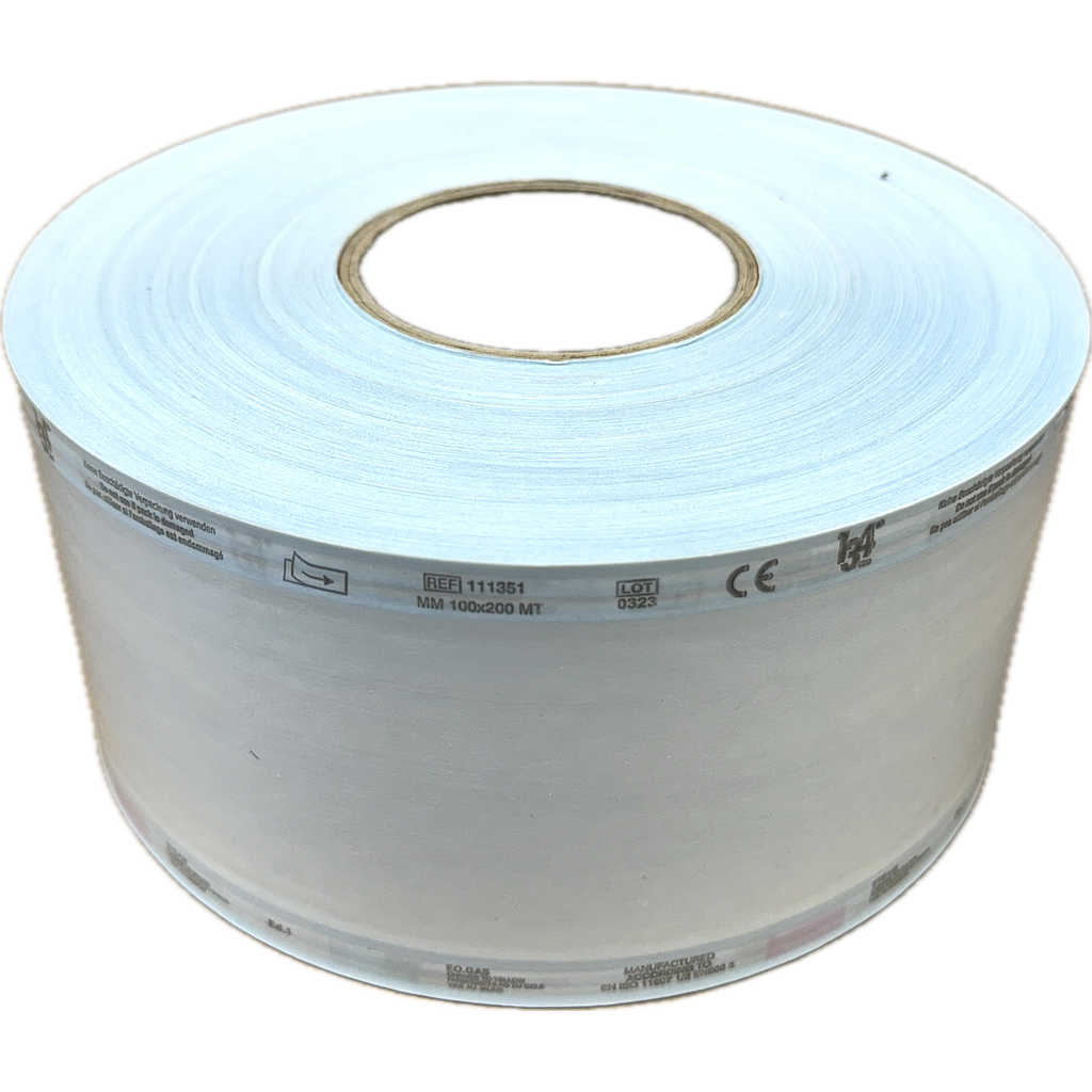 Faro Sterilverpackung 134°Grad  Sterilfolie, Rolle mit Folienseite aussen 100 mm x 200 m