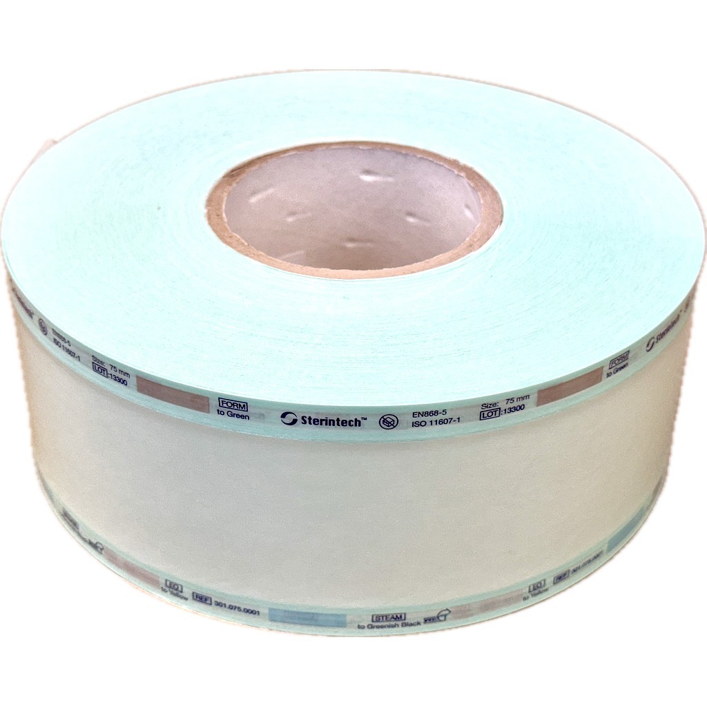 Sterintech™ Sterilverpackung  Sterilfolie, Rolle mit Folienseite aussen 75 mm x 200 m