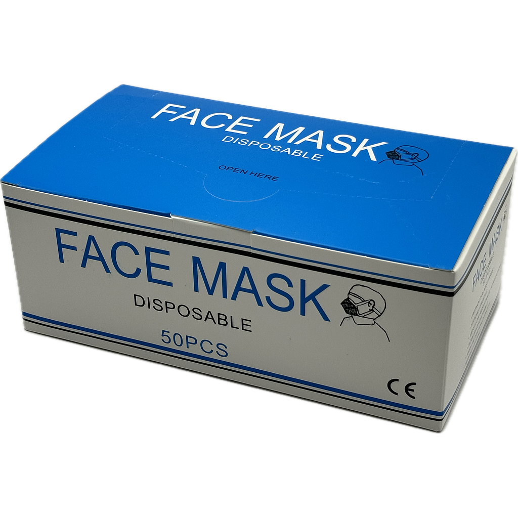 FACE MASK Mund- und Nasenschutzmaske, 3-lagig, 50 Stück