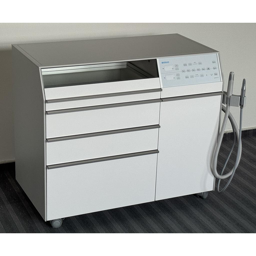 GERLACH TECHNIK Fusspflegeschrank JUPITER Duomatic S2L, nur in Farbe 'icy white' erhältlich, extra für Linkshänder mit Arbeitseinheit rechts