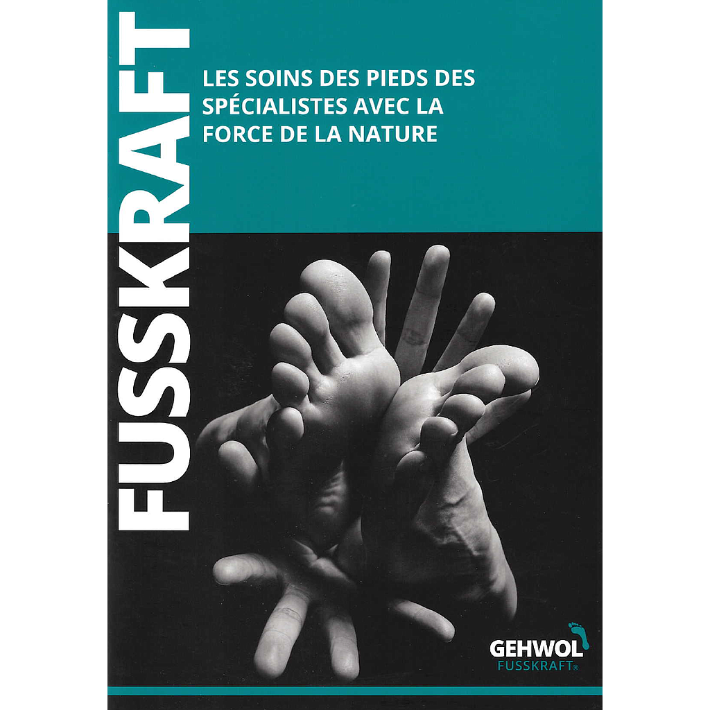 GEHWOL® FUSSKRAFT Brochure / Dépliant de la linge de produits FUSSKRAFT, hauteur 15 cm x largeur 21 cm