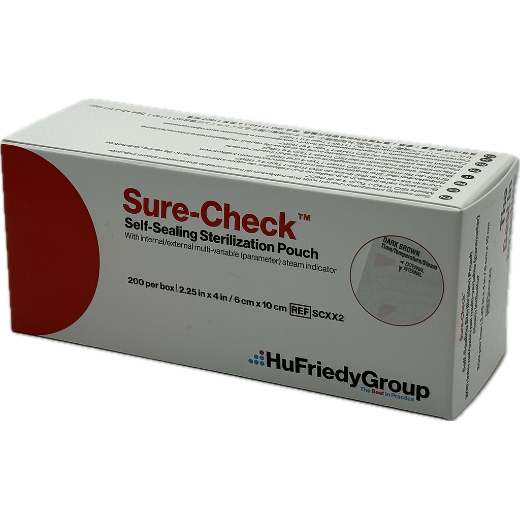 HuFriedy Duo-Check™ Steribeutel selbstklebend 6 x 10 cm #SCXX2, 200 Stück