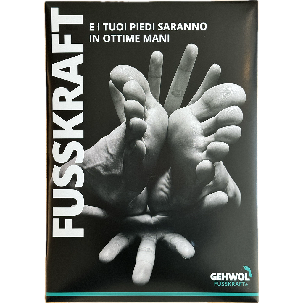 GEHWOL FUSSKRAFT® Manifesto 'piedi/mani', Format DIN A2 - 42 x 60 cm