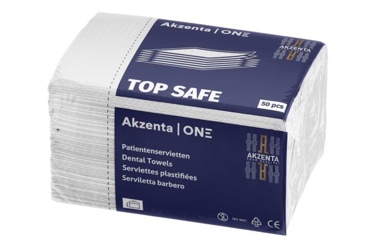 Akzenta PRIME ONE® Top Safe Plus Patientenservietten 33 x 45 cm, star white, 3-lagig, Pack à 50 Stück