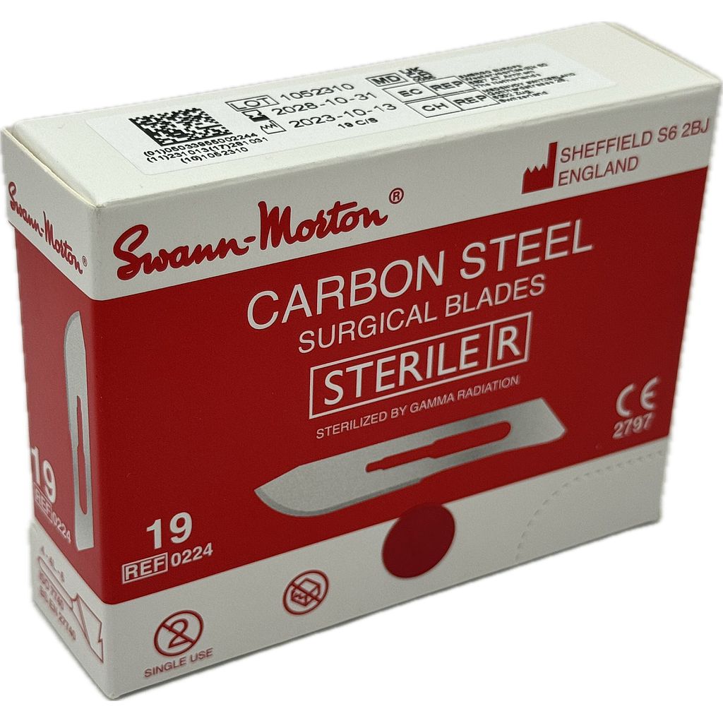 Swann-Morton® RED BLADES Skalpellklingen Fig. 19, 100 Stück