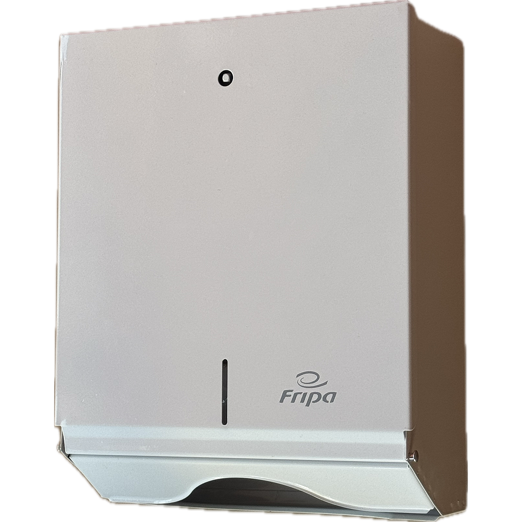 Fripa Falthandtuch-Spender, Metall weiss, passend für V-Falz und C-Falz -Handtuchformate