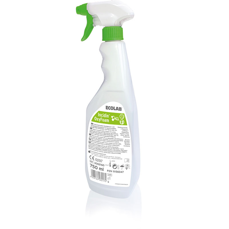 ECOLAB Incidin™ Oxyfoam Spray NG (New Generation), Sprüh/Schäumer-Flasche, 750 ml